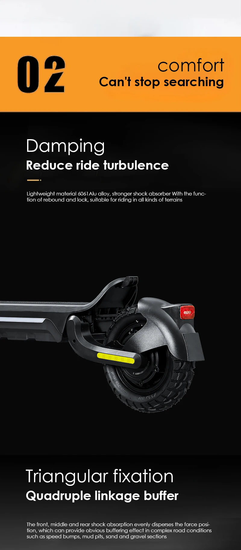 HEZZO F5 Motor Electric Scooter 48V Folding 10In Off Road