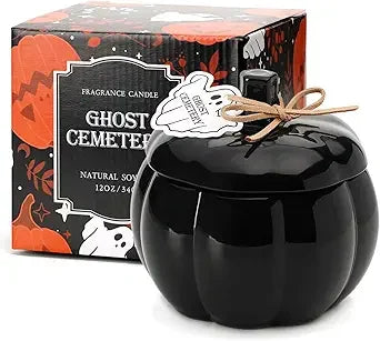 Pumpkin Shaped Candle Vanilla Pumpkin Spice Halloween Decor