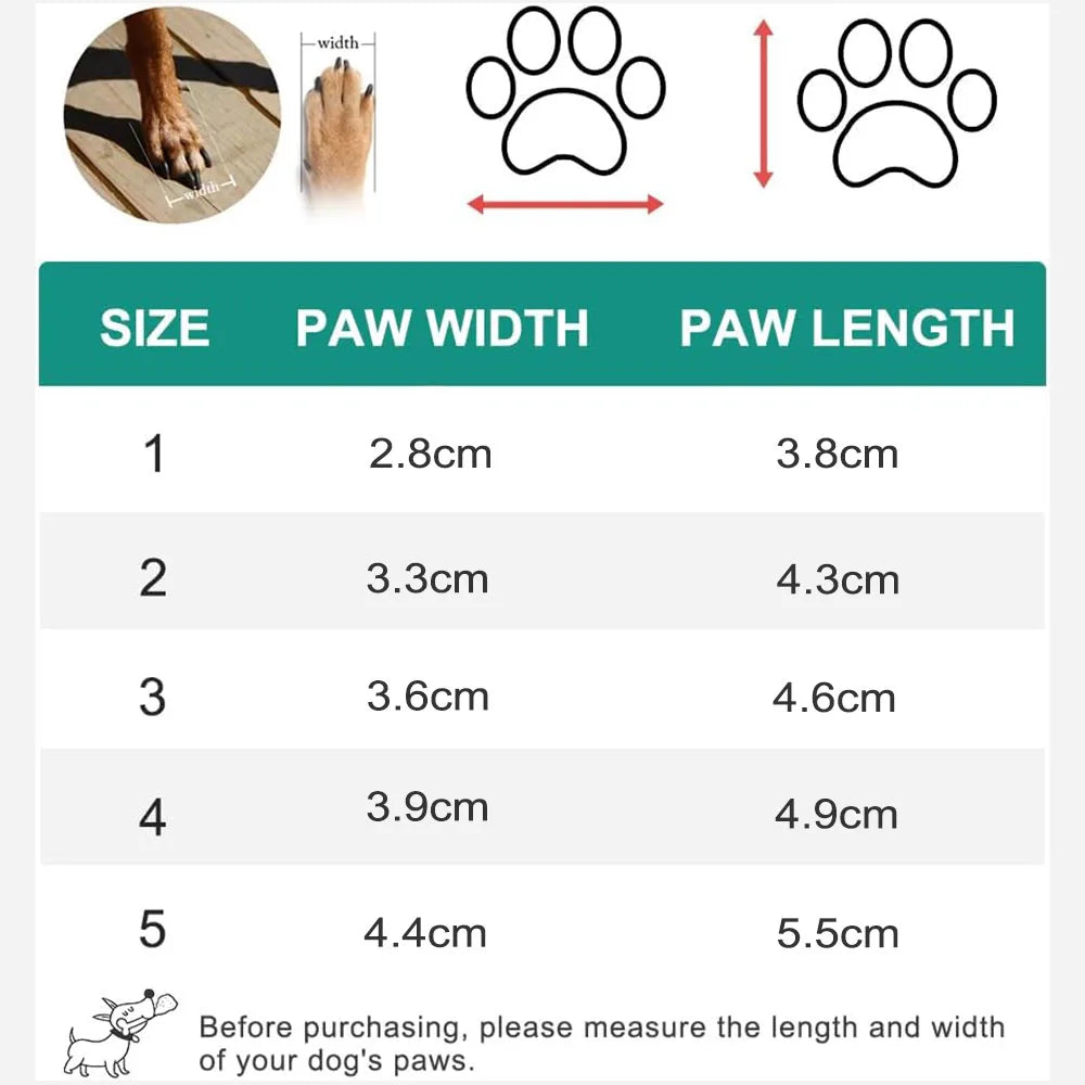 4 Pack Dog Winter Boots For Small Dogs Velvet Anti Slip Waterproof Shoes