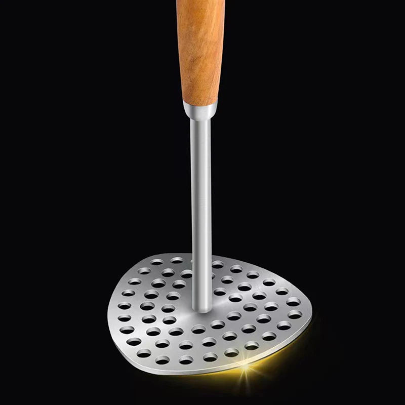 Purple Stainless Steel Potato Masher And Grater Set