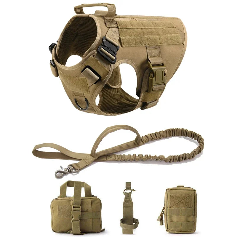 Tactical Military Vest German Shepherd Harness And Leash
