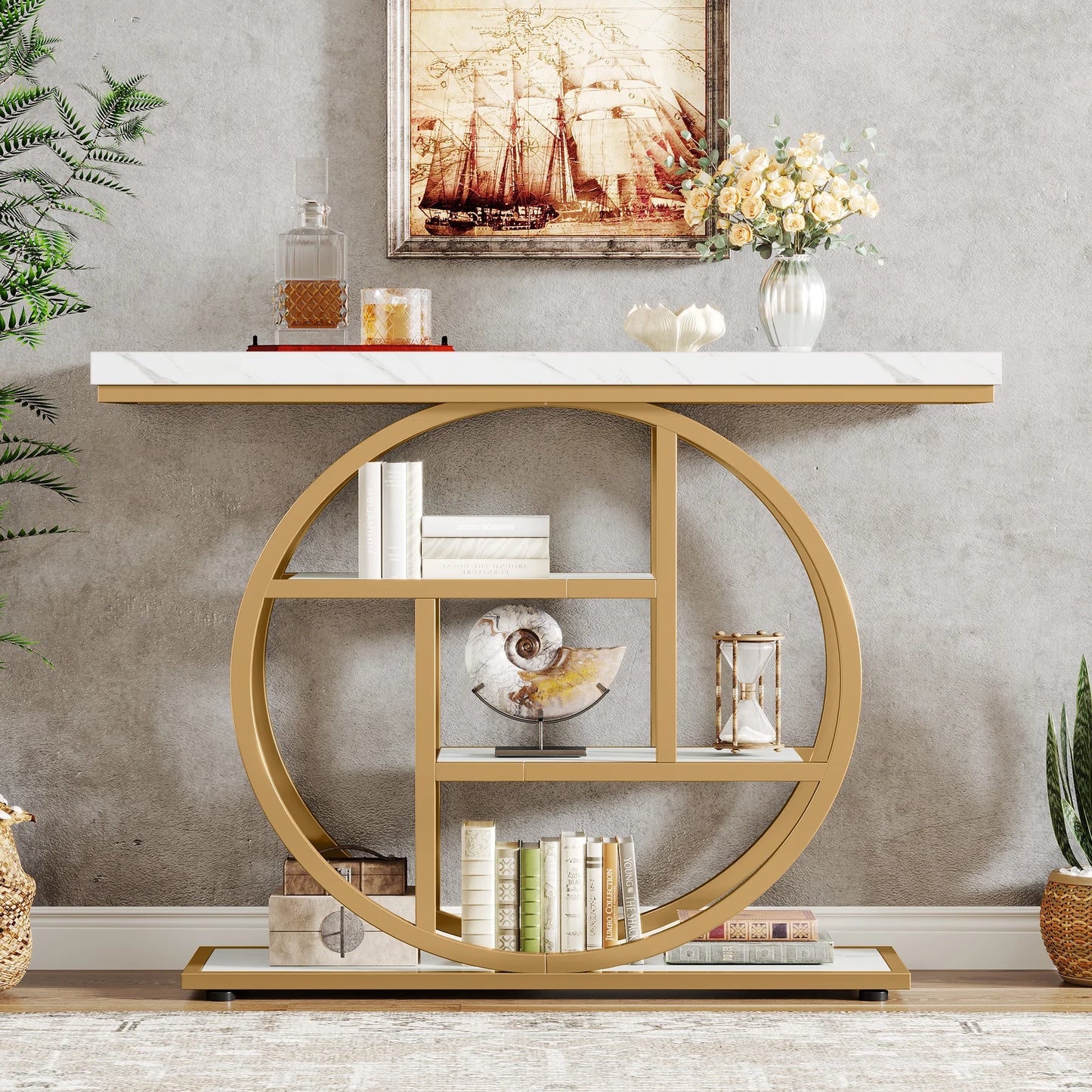 Tribesigns 41.3 Inch Console Table Four Tier Entryway