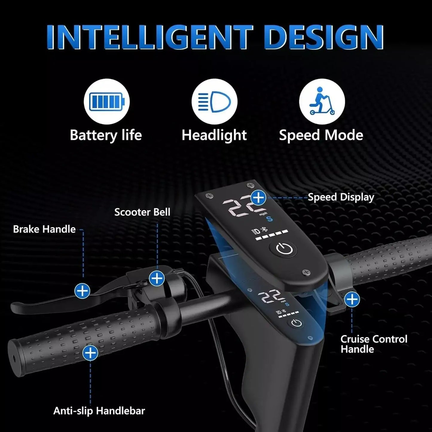 LADPED LPMAX 10 Inch Folding Electric Scooter 22MPH 500W