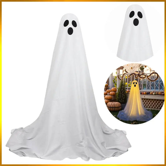 Lighted Spooky Ghost Decor Outdoor Halloween Porch Garden