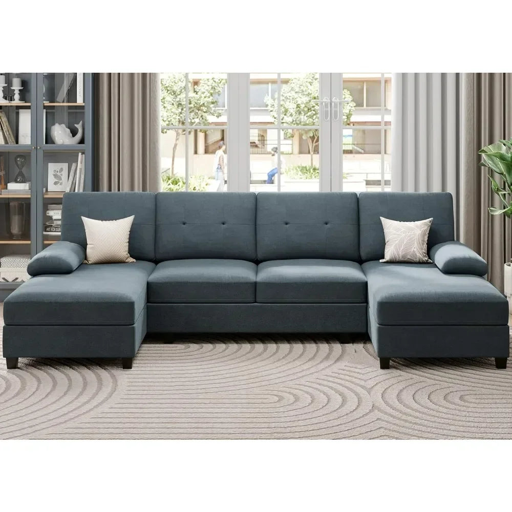 Sectional Sofa Couches for Living Room 4 Seat U Shaped