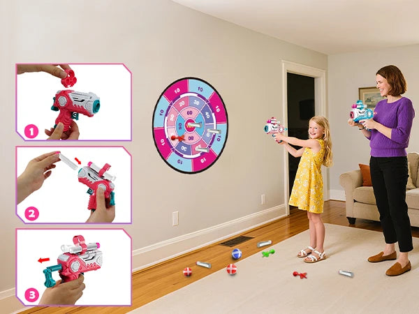 VATOS Night Light Bow and Arrow Toy for Girls Archery Set with Target Board