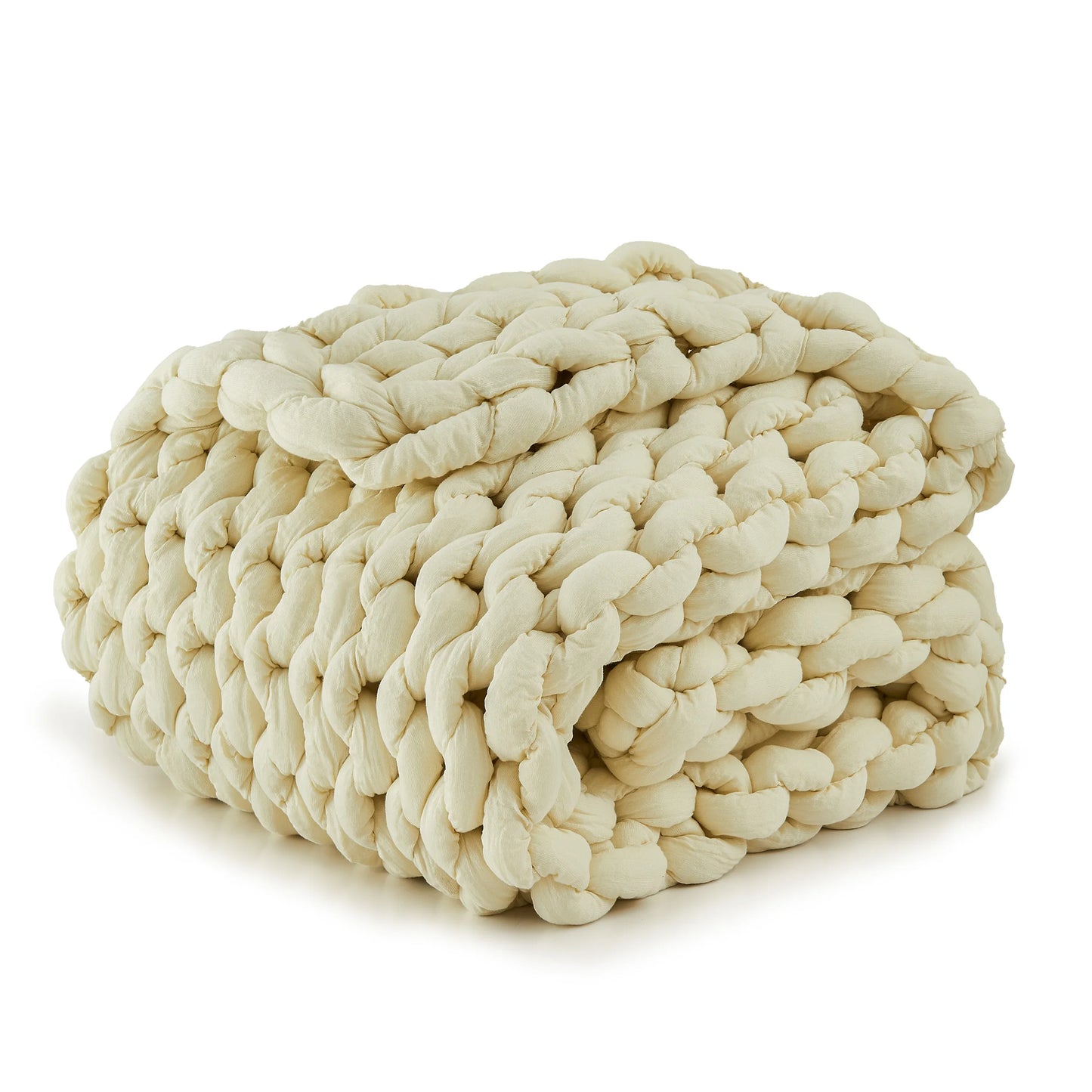 Simple Opulence Handmade Chunky Knit Weighted Blanket for Adults Cooling Heavy Cable Knitted Throw Blanket Home Decor for Sofa
