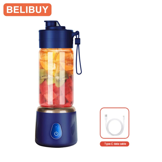 Portable Blender Electric Juicer 600ML Fruit Mixer 2000mAh USB Rechargeable Smoothie Mini Blender Multifunction Juice Maker