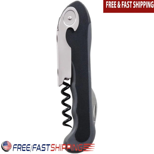 Soft Touch Waiters Corkscrew With Foil Cutter Wine Opener