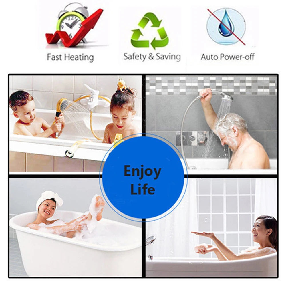 Mini Instant Electric Water Heater Tankless Shower Kit 220V