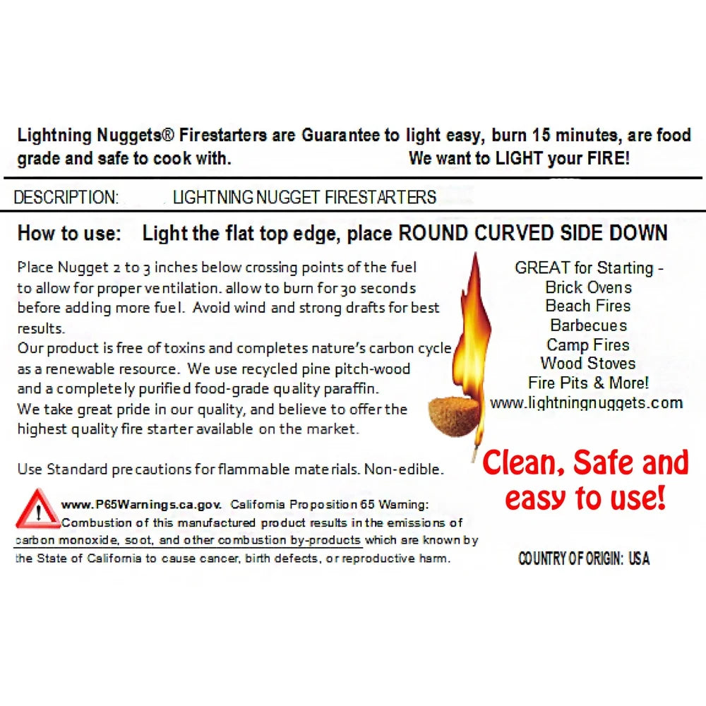 4 Pack Pine Scented Fire Starters Non Toxic Weatherproof