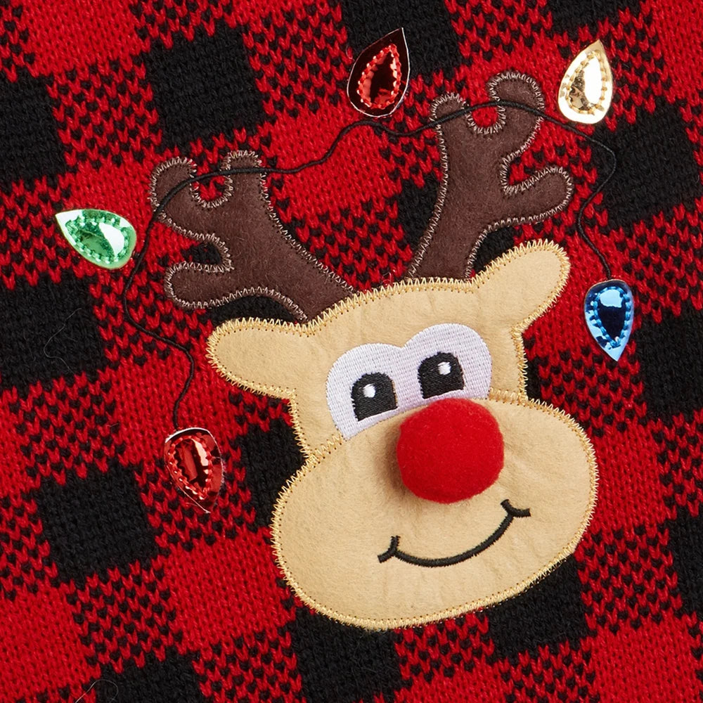 Plaid Turtleneck Knit Dog Sweater For Small Medium Dogs Christmas Winter Coat