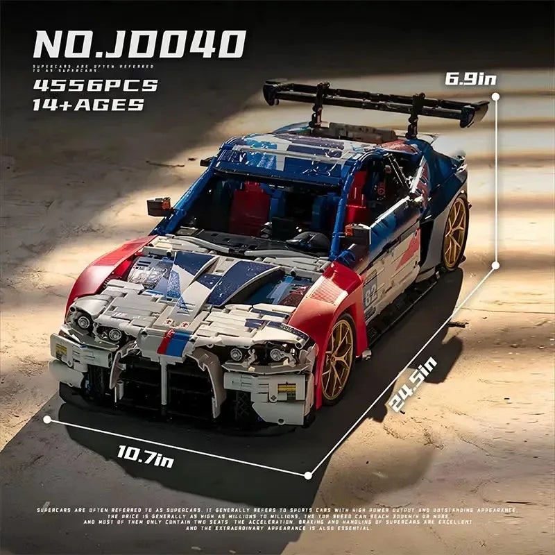 4556 Pcs MOC Technical M4 Supercar Building Blocks Set 1 To 8 Gift For Adults
