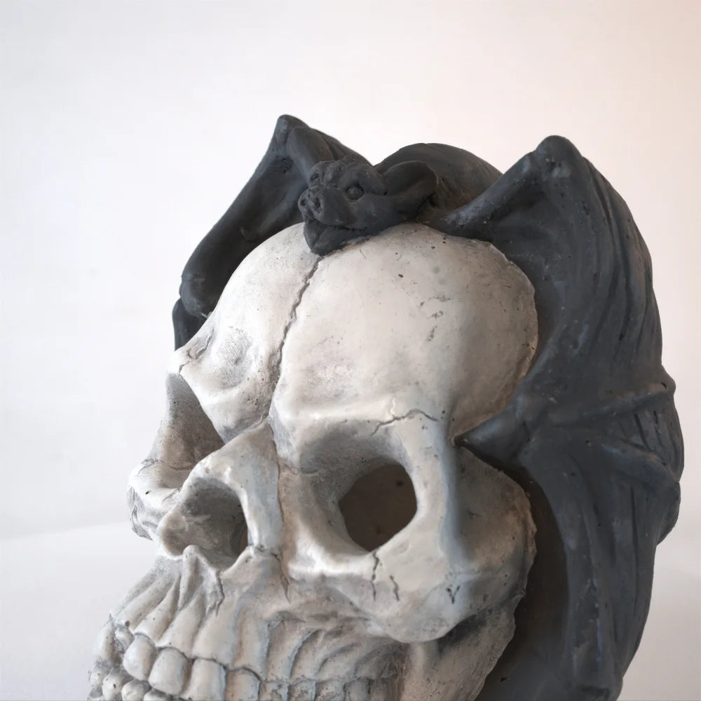 Demon Skull Gas Log Ventless Fire Pit Outdoor Decor