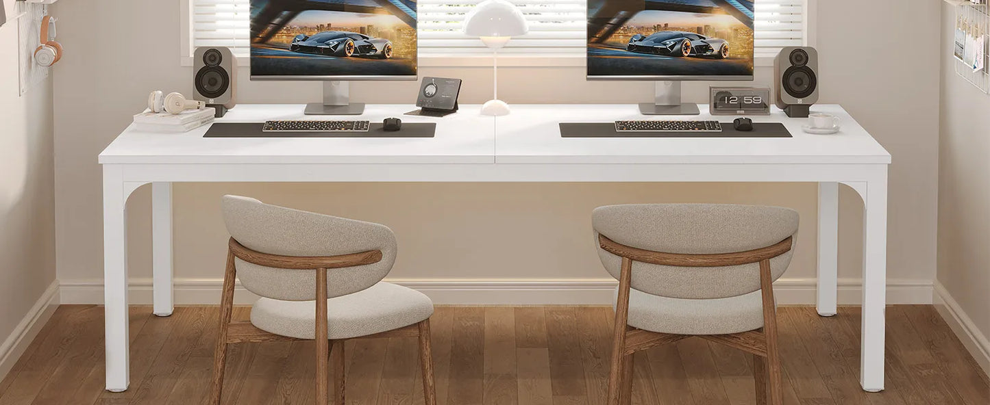 78 Inch L Shaped Desk Modern Executive Desk With Cabinet