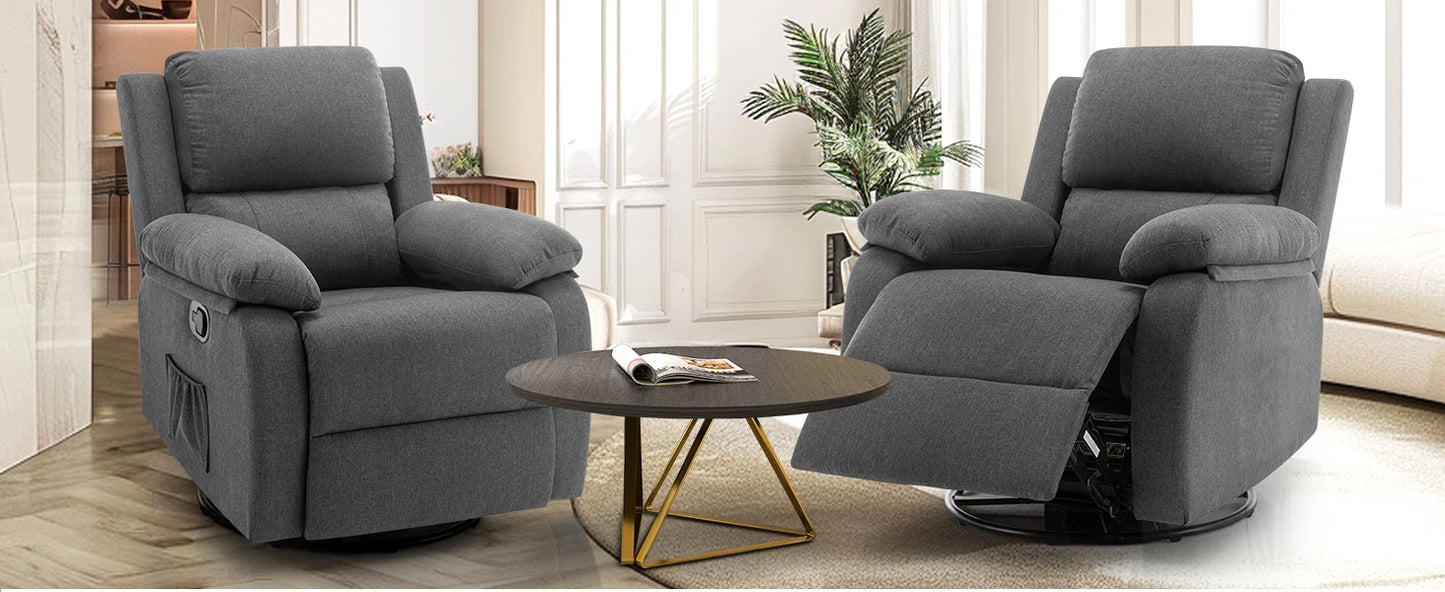 360 Degree Swivel Rocker Chair Glider For Small Spaces