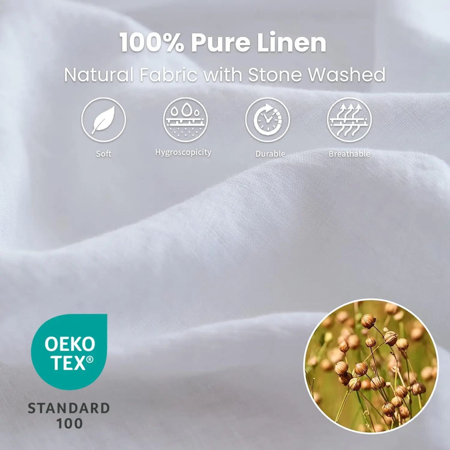 Simple Opulence French Flax Linen Sheet Set 3 To 4 Piece