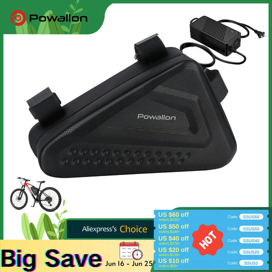Ebike Battery 36V 48V Triangle Case Waterproof 10 13 20Ah