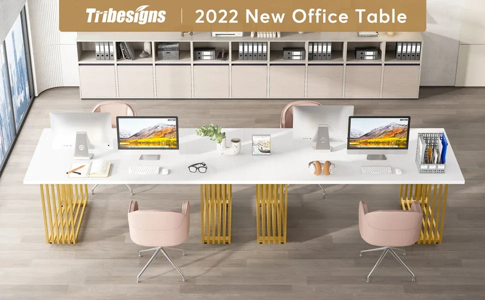 Tribesigns Office Desk 70.9 Inch Wooden Computer Desk