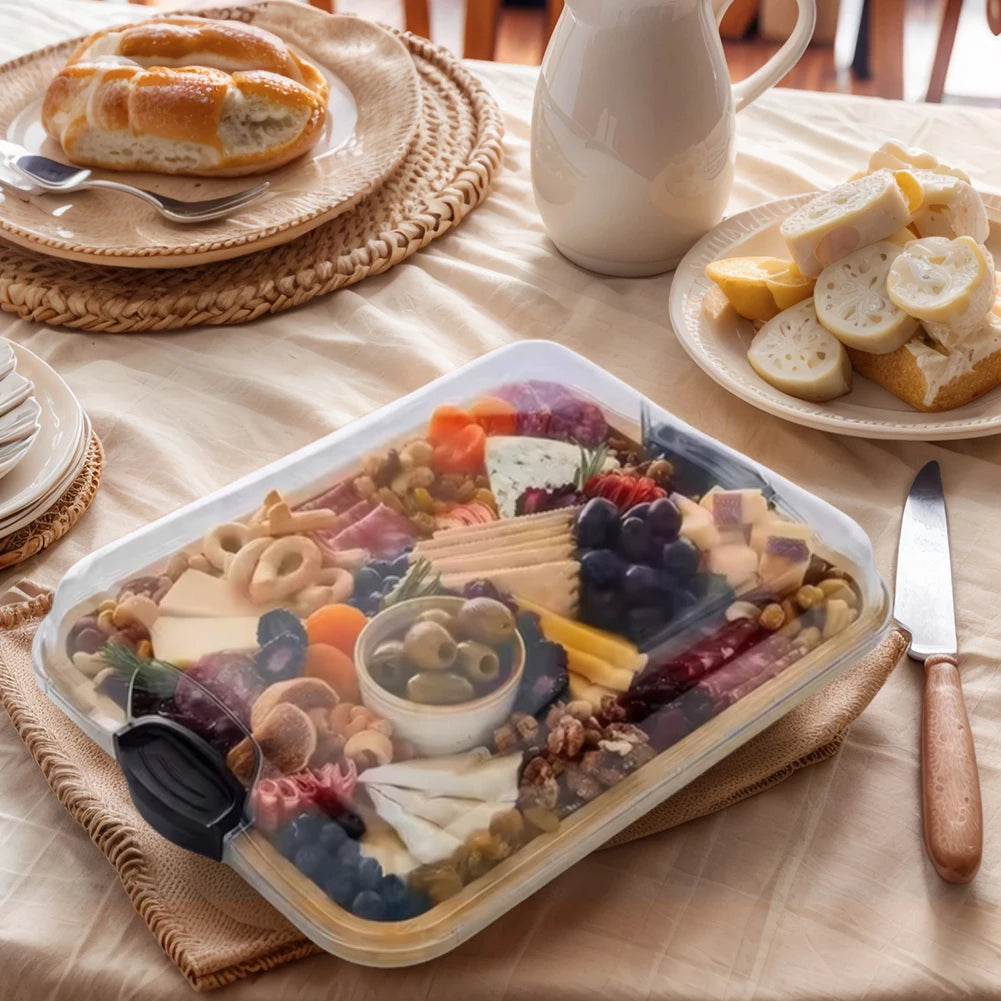 Reusable Bamboo Cheese Board With Lid Charcuterie Tray