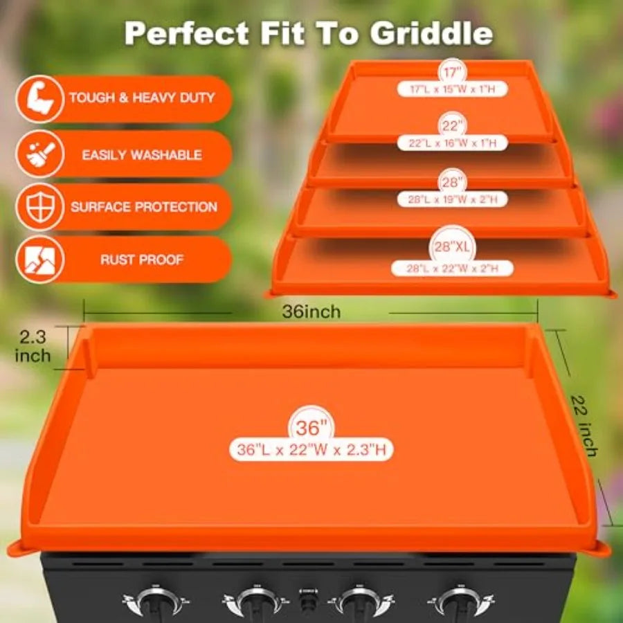 36 Inch Silicone Griddle Cover For Blackstone Full Wrap Griddle Mat