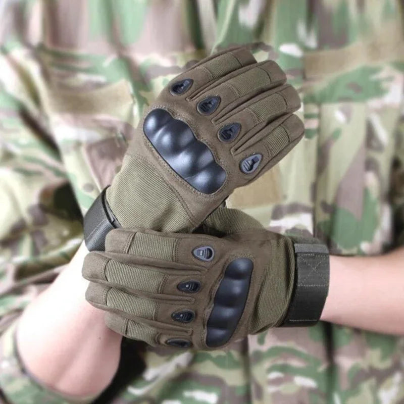 Unisex Motorcycle Gloves Tactical Shooting Knuckle Protection Full Finger