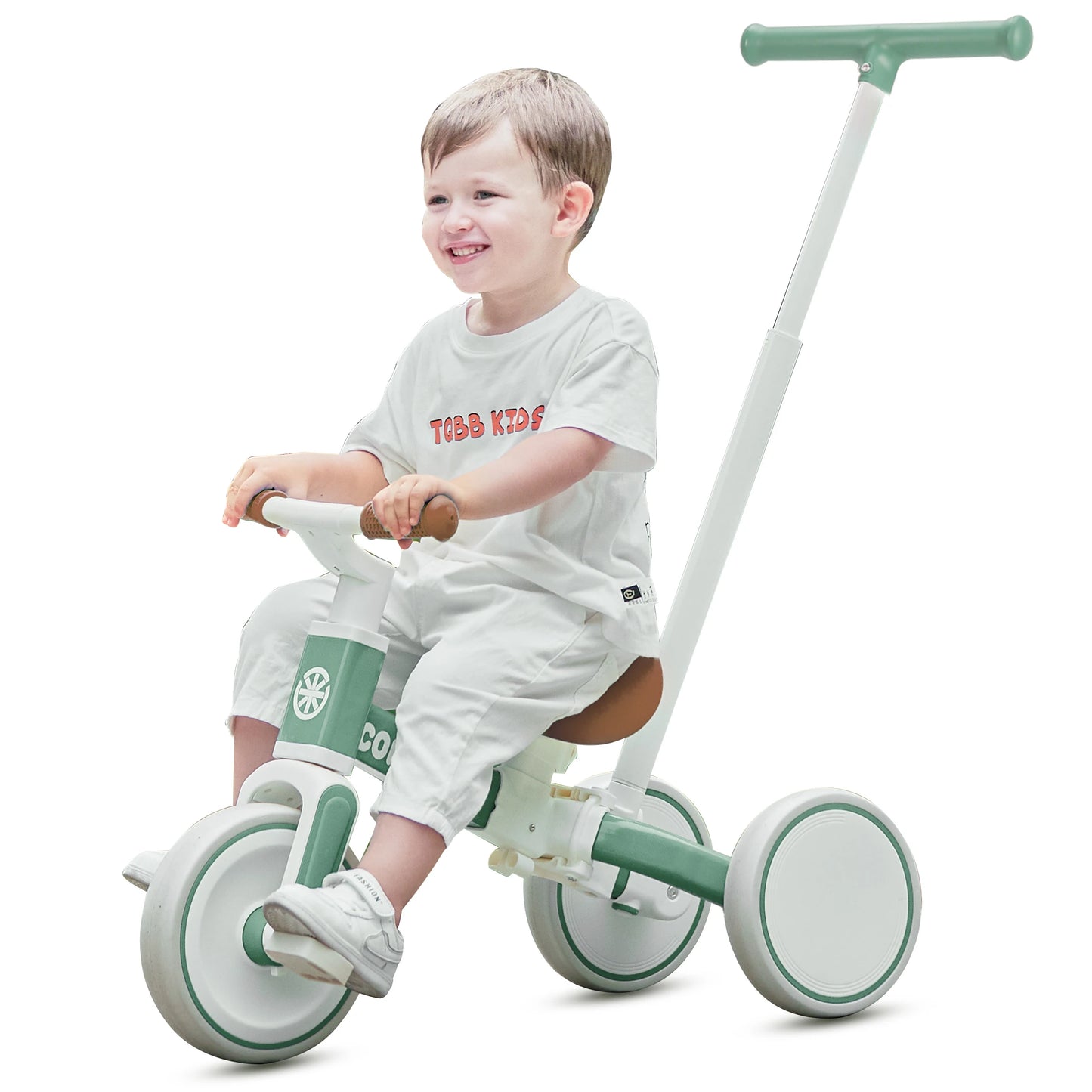 4 In 1 Baby Balance Bike With Parent Steering Trike Gift