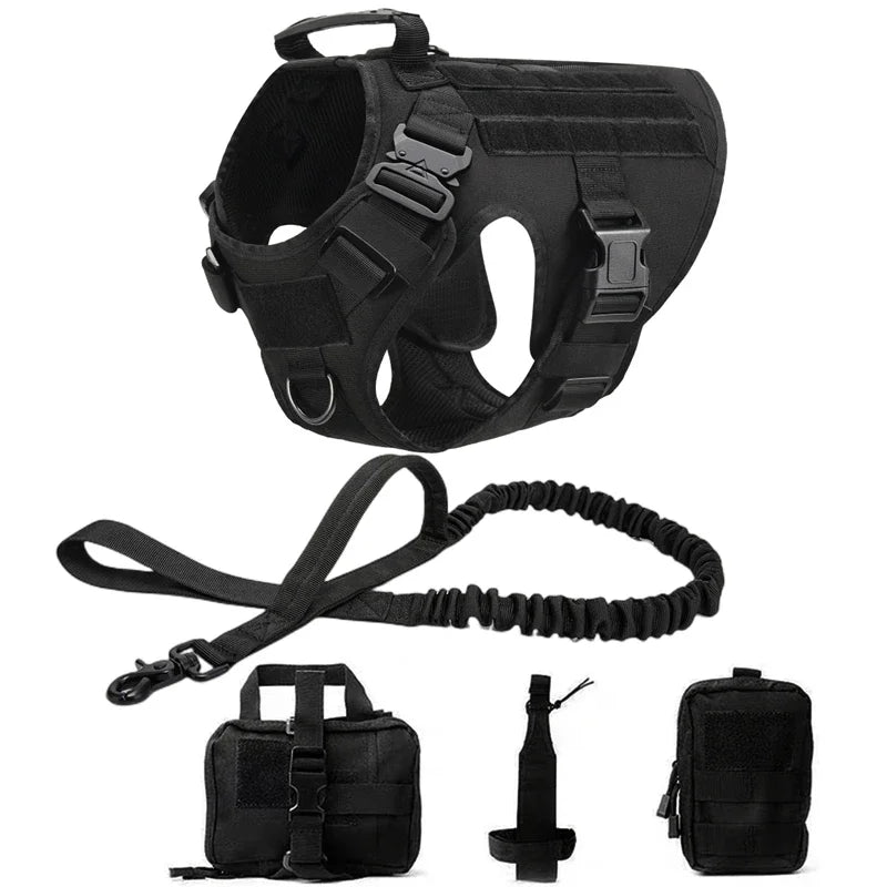 Tactical Military Vest German Shepherd Harness And Leash