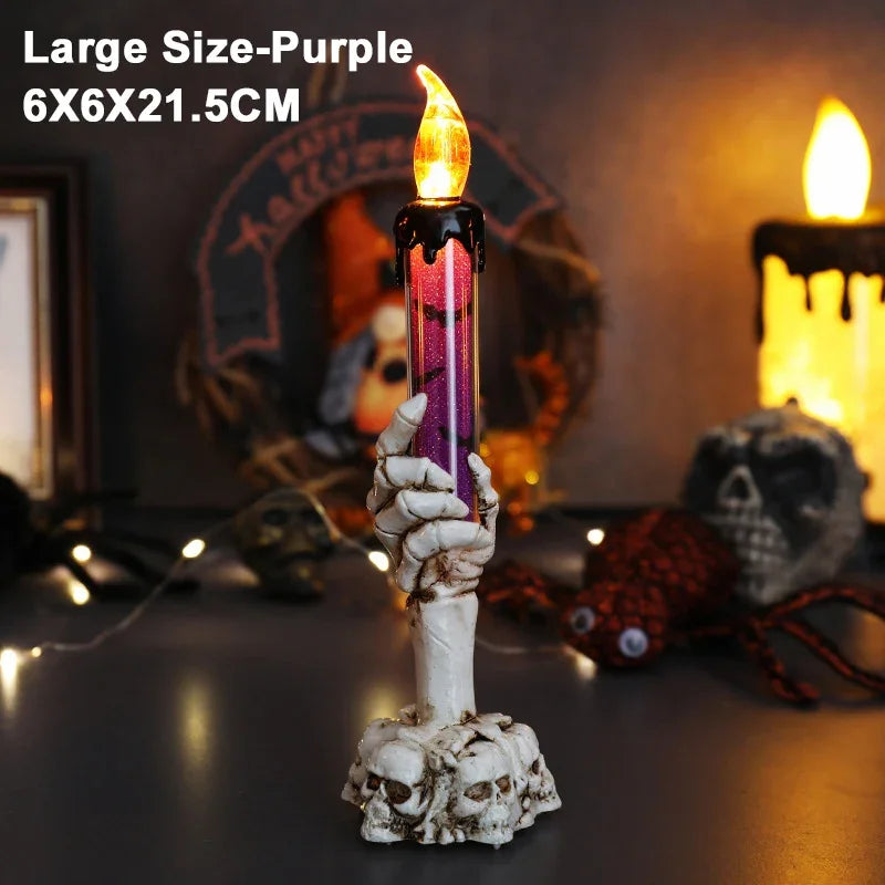 Halloween Skeletons Ghosts Candles Pumpkin Decorations