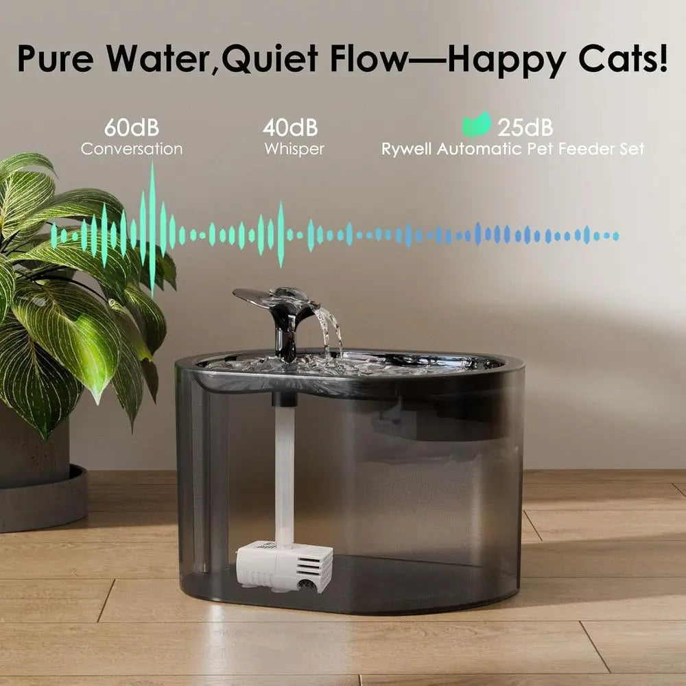 Automatic Pet Feeder And Water Dispenser 3L 2.5L With LCD Display