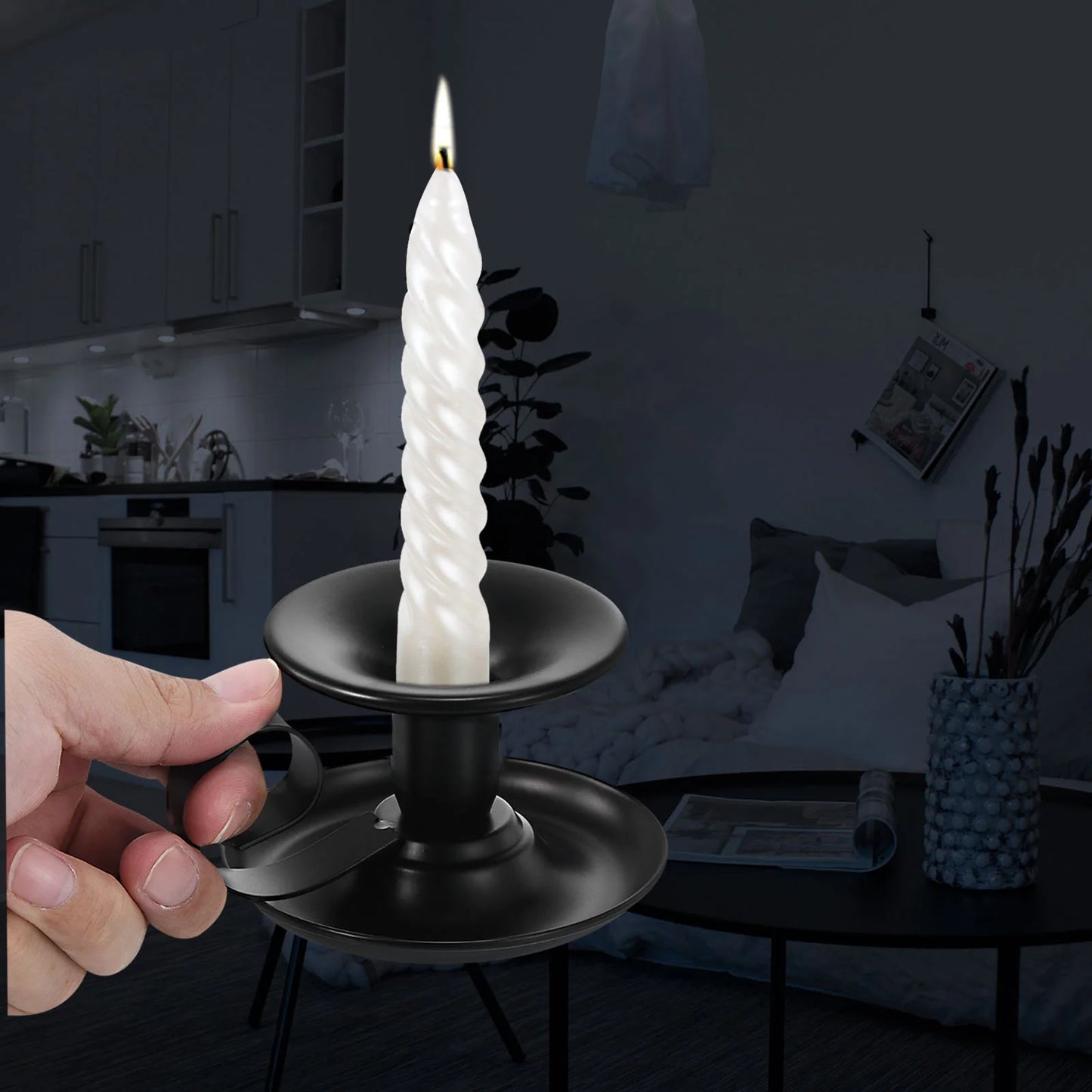 3 Pack 3D Spiral Taper Candle Molds Silicone Long Twisted