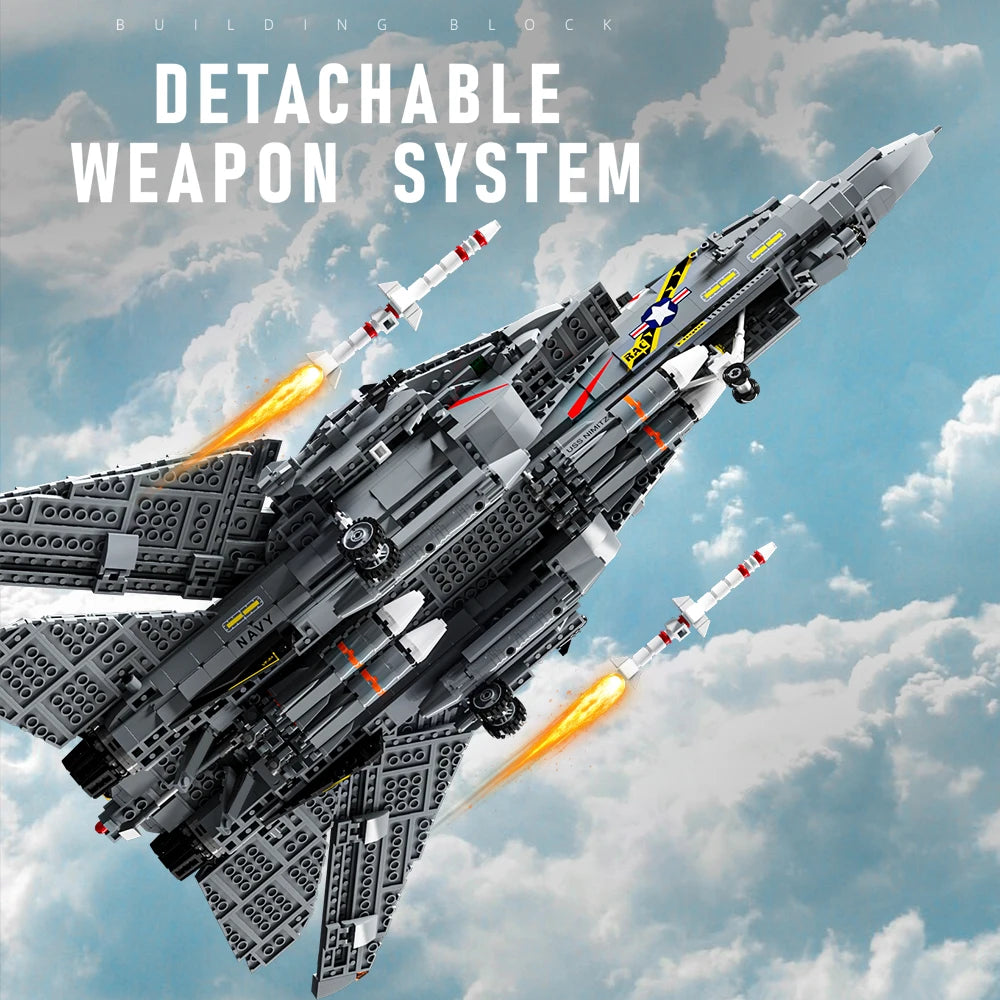 F14 Tomcat Two Seat Carrier Based Fighter Building Block Kit M8021