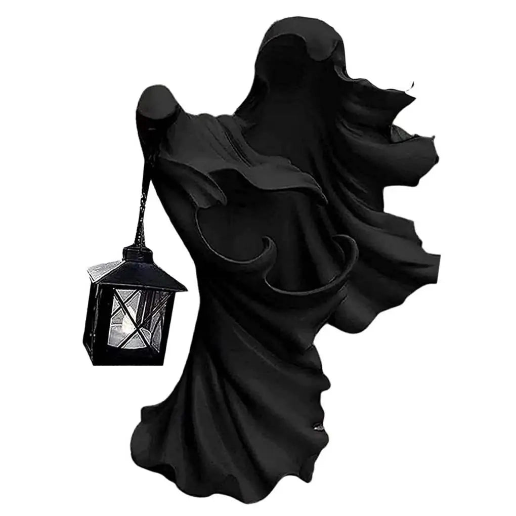 Halloween Ghost Statue Holding Lantern Resin Ghost Statue for Halloween Party Decoration