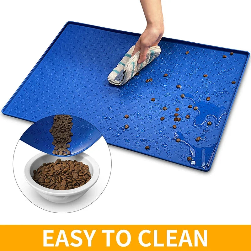 Pet Placemat Dog Cat Feeding Mat Silicone Waterproof Feeder Mats