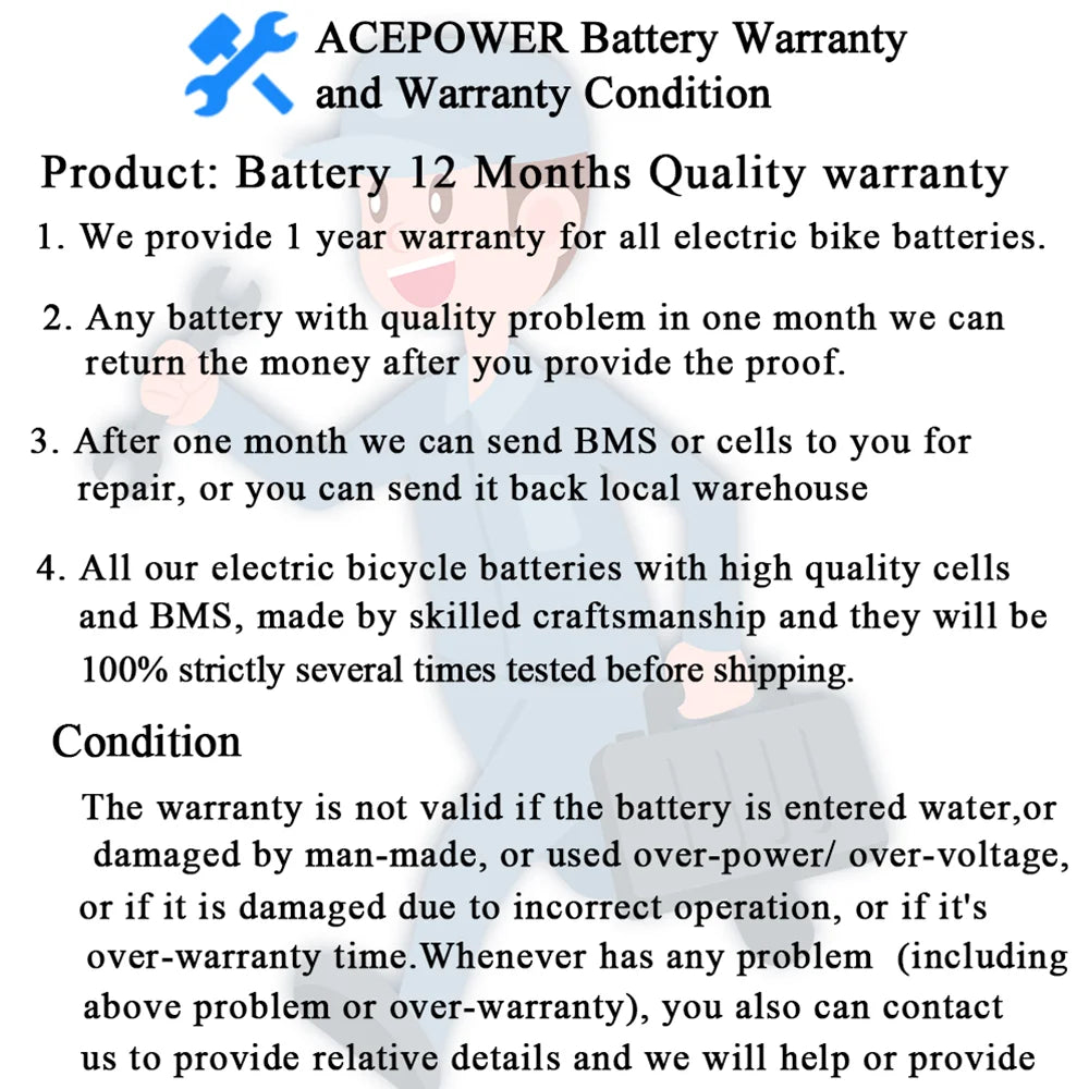 Lectri XP Step Thru Ebike Battery 48V 10.4Ah 12.8Ah 14Ah
