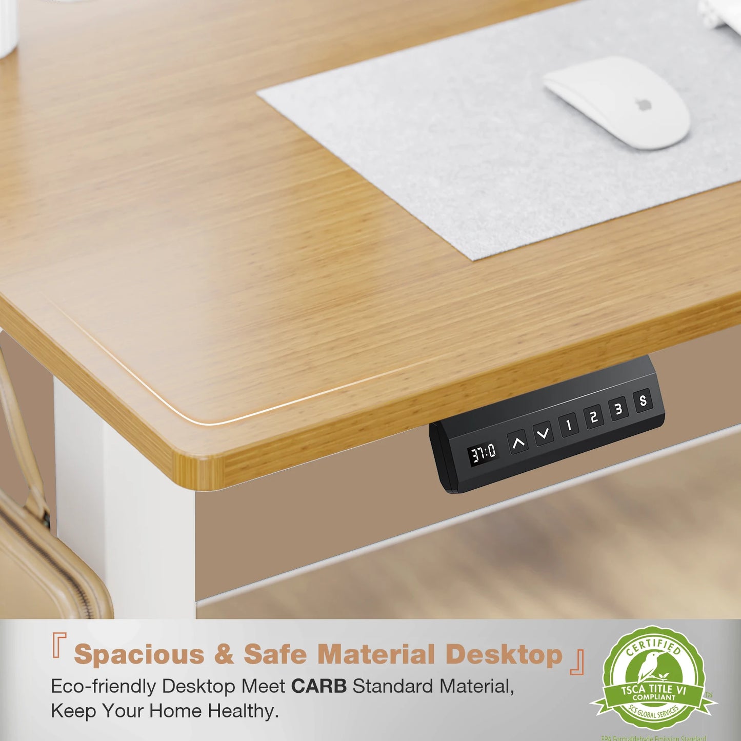 JHK Electric Standing Desk 40x24 Inch Height Adjustable