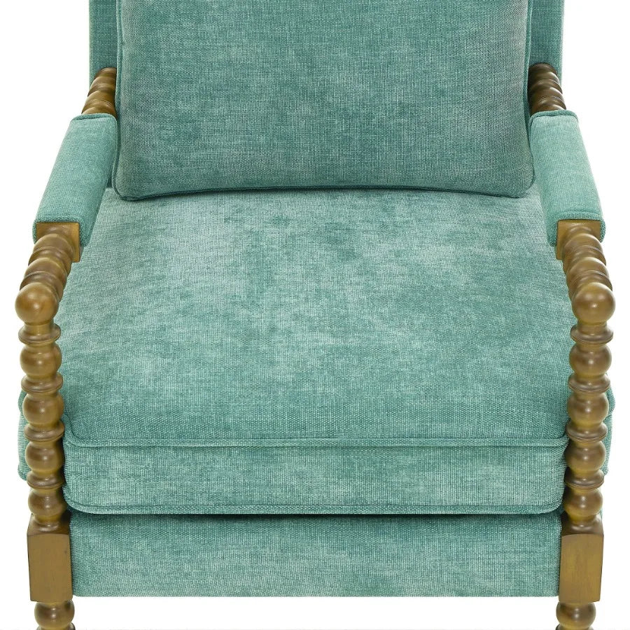 Pioneer Woman Spindle Accent Chair Antique White Upholstery