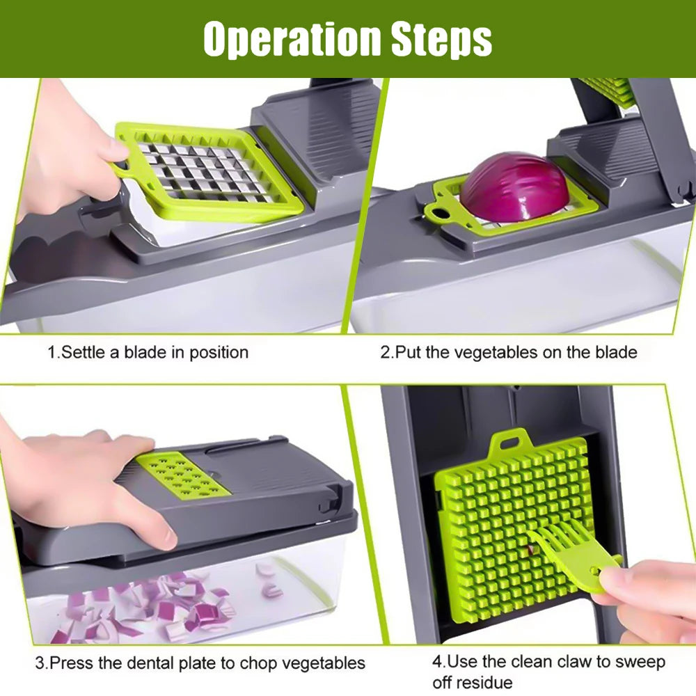 14 In 1 Multifunctional Vegetable Chopper Slicer Shredder