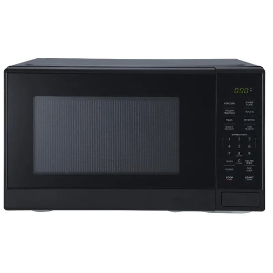 Mainstays 1.1 Cu Ft Microwave Oven in Black with Non Stick Cooking Pots Set