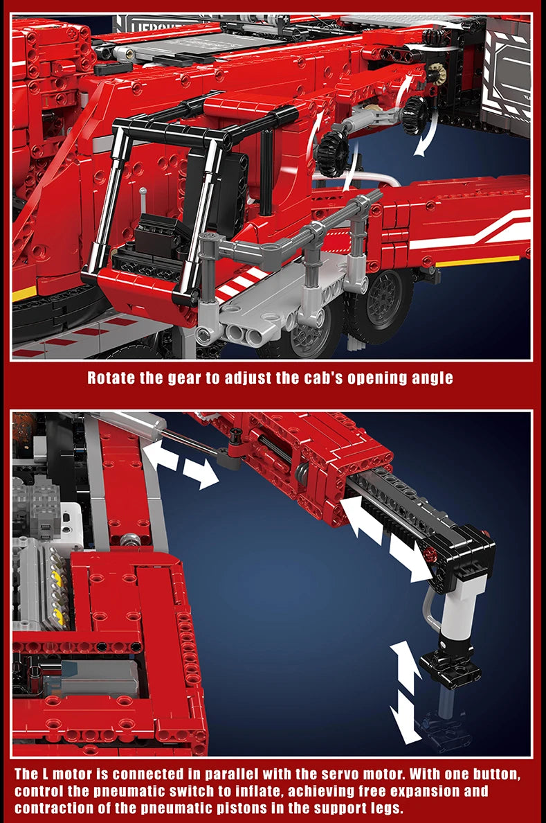 Mould King 17007 17008 Motorized Crane Building Block Set LTM 11200