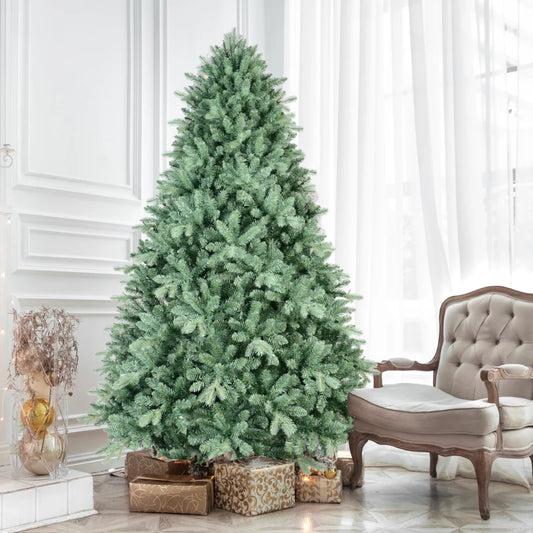7Ft Blue Green Tint Christmas Tree Hinged 2518 PE PVC Tips