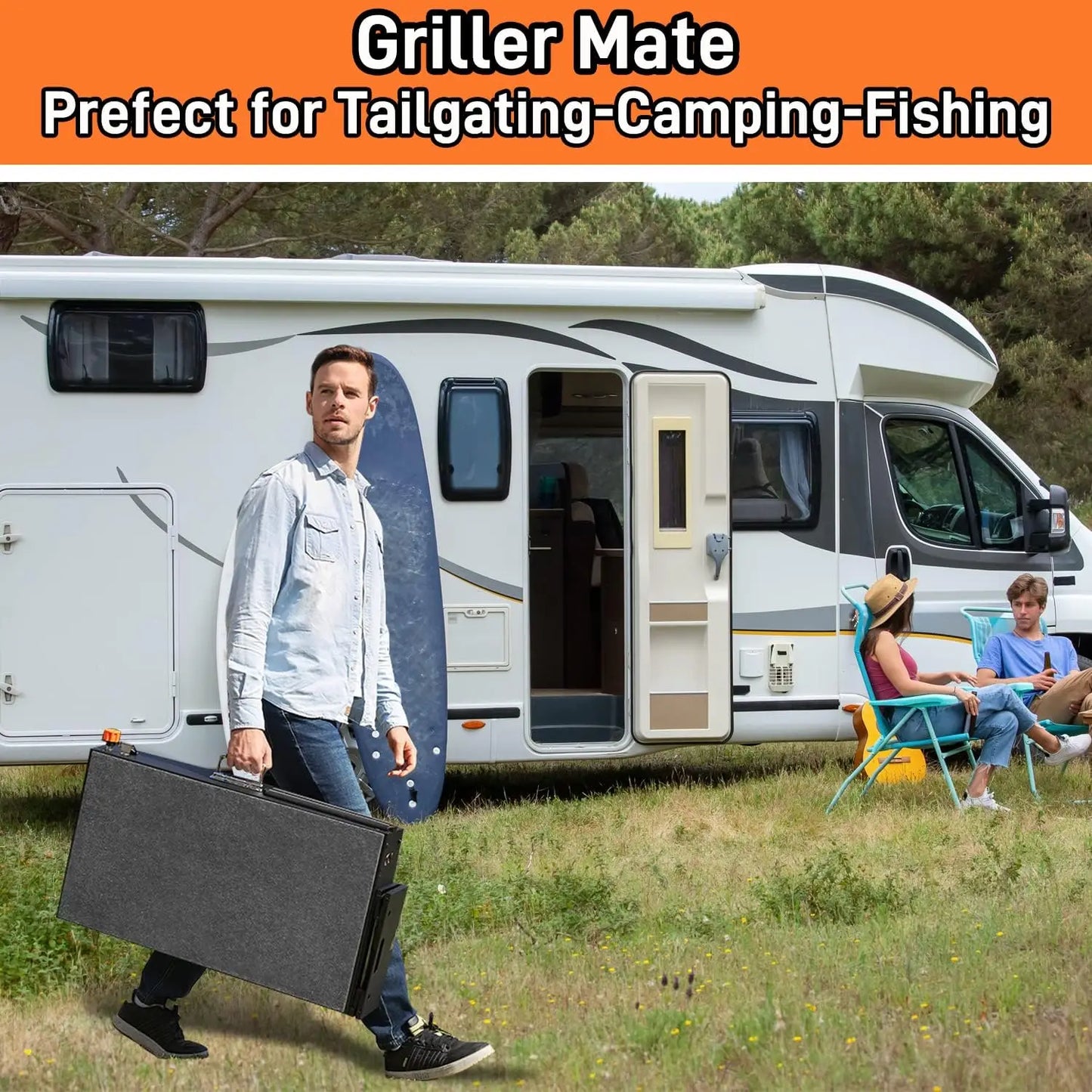 Grill Table For Blackstone Griddle Fits 17 And 22 Portable Foldable With Caddy