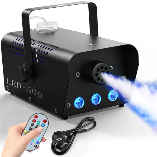 U King 500W RGB Smoke Machine With Remote Control Stage Fog