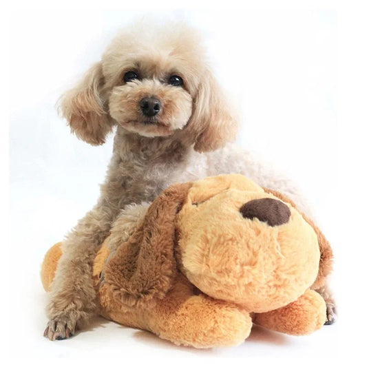 Cute Heartbeat Puppy Training Toy Plush Snuggle Sleep Aid