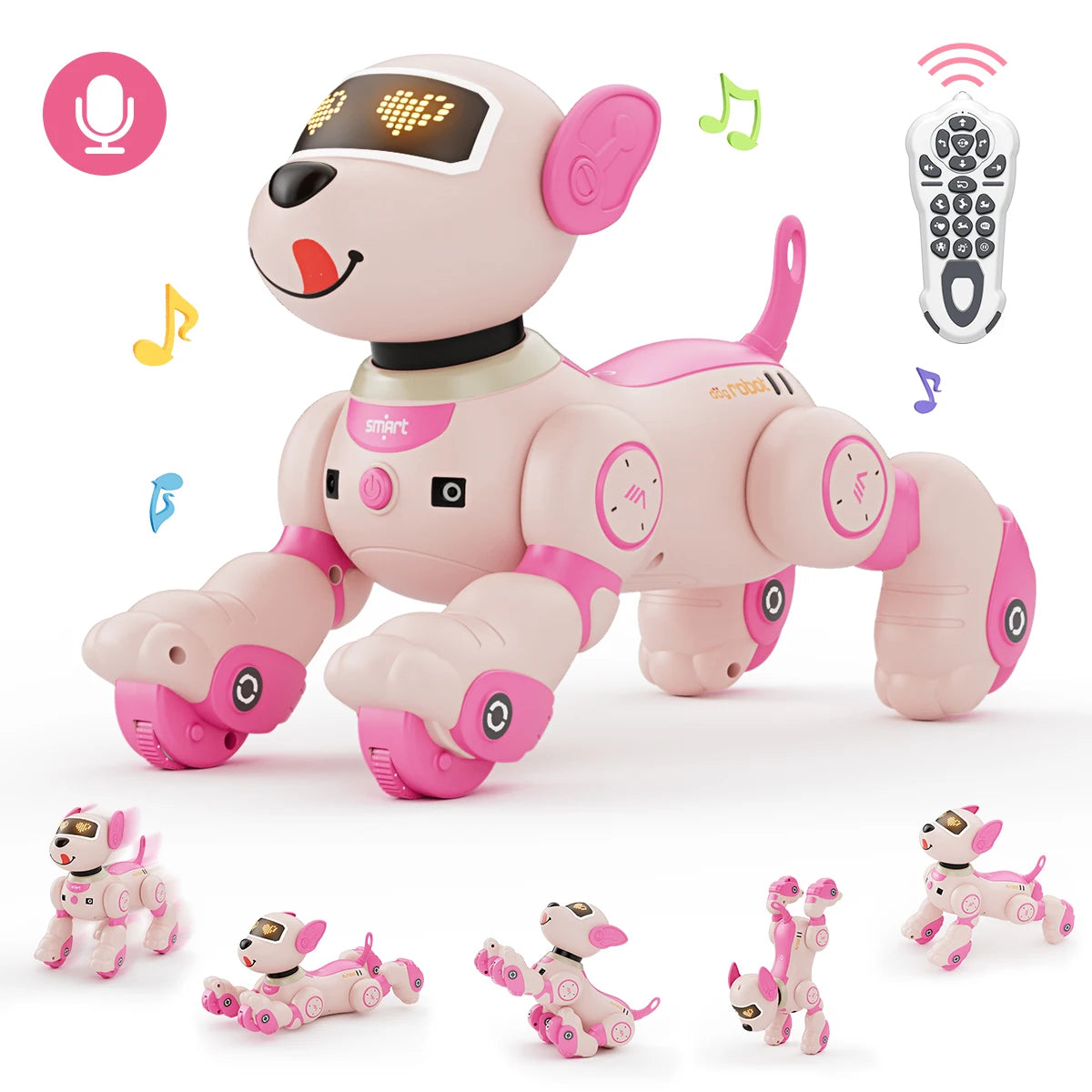 VATOS Robot Dog Toy 2.4GHz Remote Touch Sensor 20+ Modes