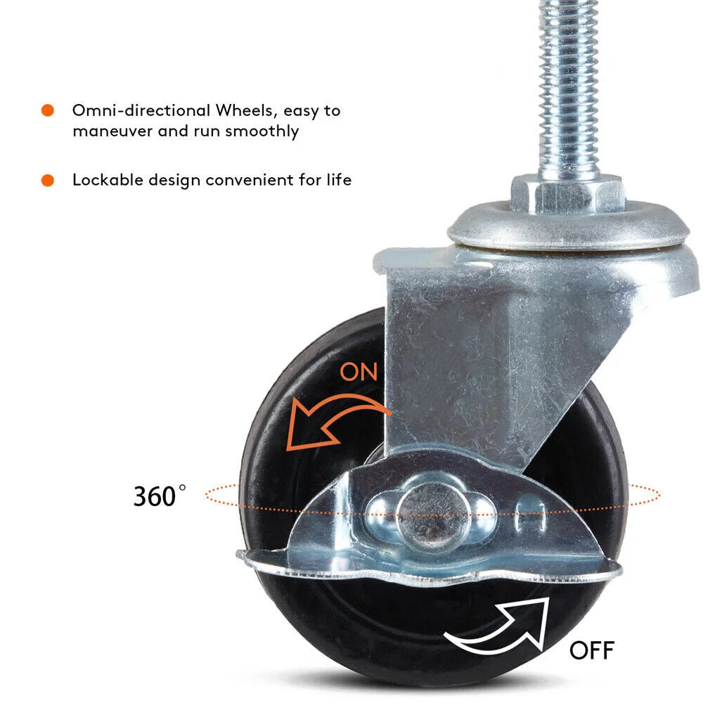 XXL Heavy Duty Dog Crate With Lockable Wheels And Tray Square Tube Metal Kennel