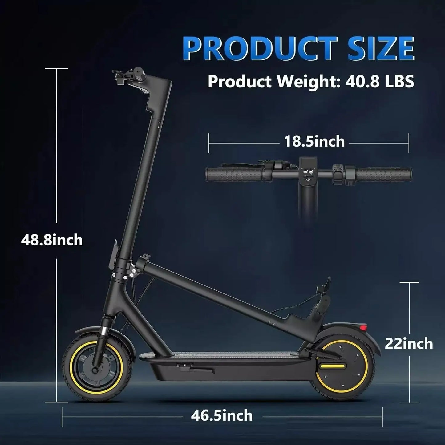Ladped Lpmax Folding Scooter 10 Inch Solid Tires 22 Mph