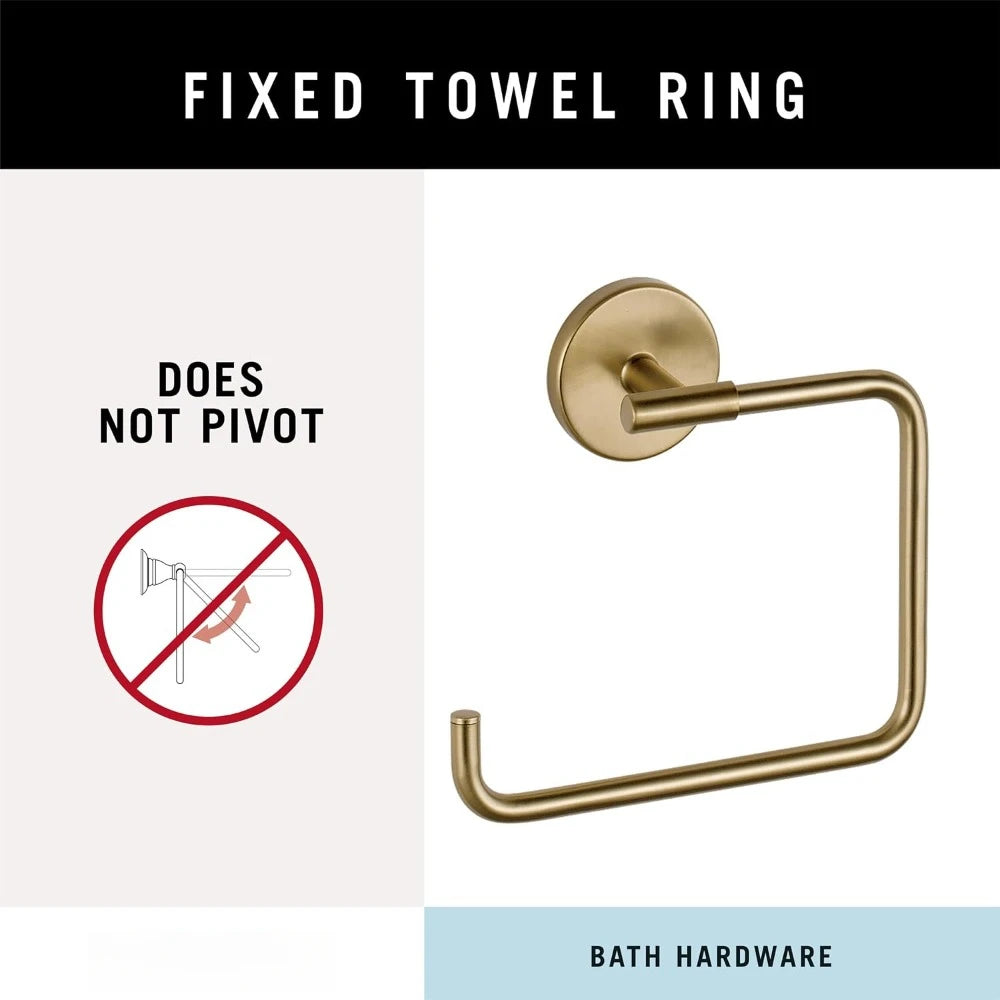 Hand Towel Holder Champagne Bronze Bathroom Wall Rack