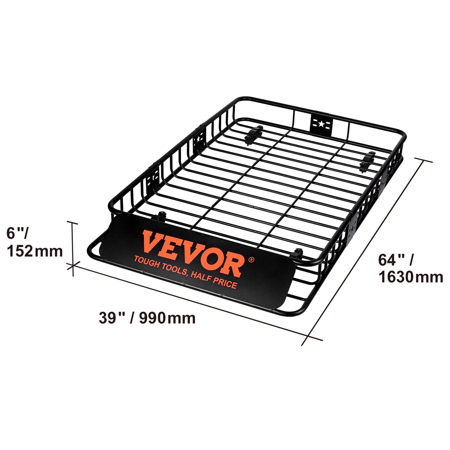 SucceBuy Rooftop Cargo Basket 46x36x4.5 Carrier 200Lbs