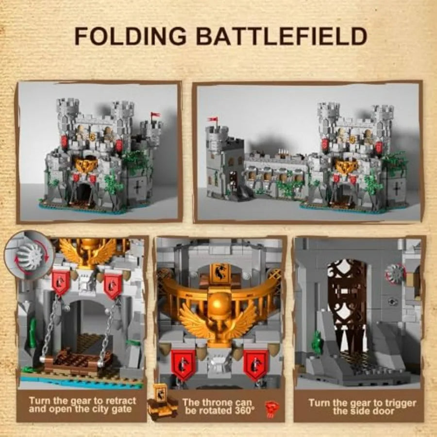 Medieval Knight Castle Building Set 2554 Pieces Tower Modular Architecture